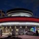 tesla diner supercharger in los angeles california at night
