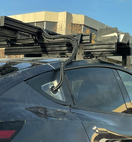 tesla model y with lidar sensors